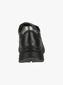 Igi&Co Sneakers donna stringate in pelle con zeppa - nero