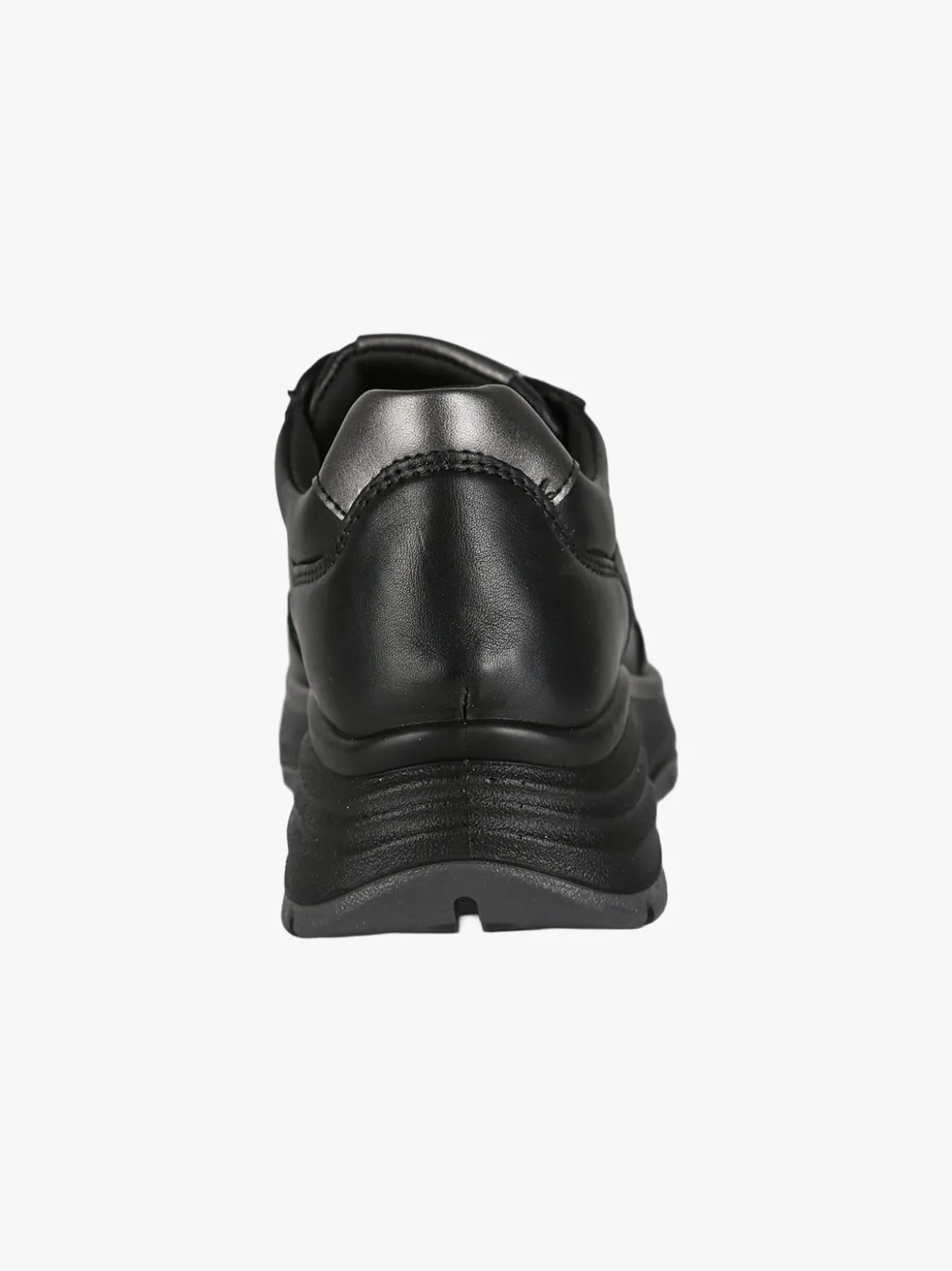 Igi&Co Sneakers donna stringate in pelle con zeppa - nero