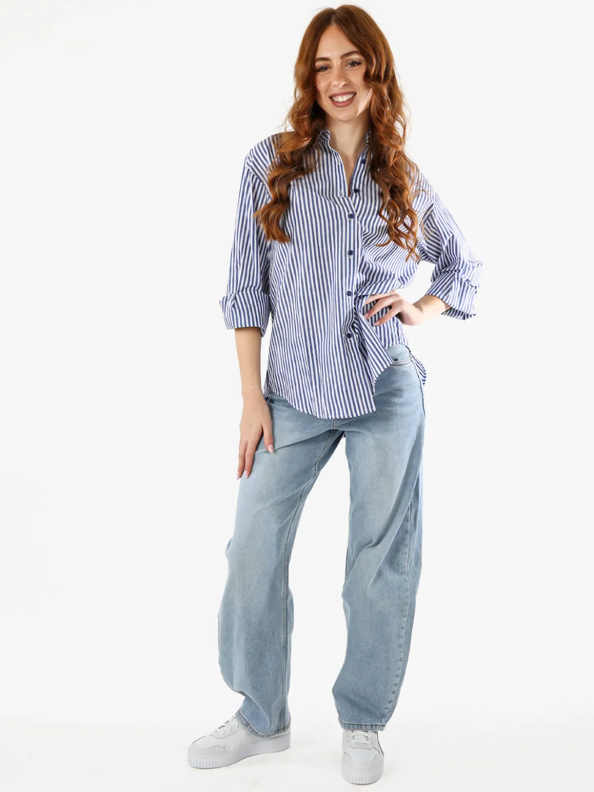 Imimy Jeans donna chiaro a palloncino - jeans