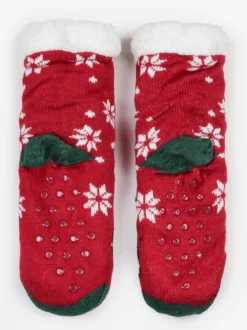 I Morbidosi Calze antiscivolo natalizie da bambini con pelo
