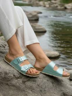 Inblu Ciabatte donna con doppia fibbia - acqua marina