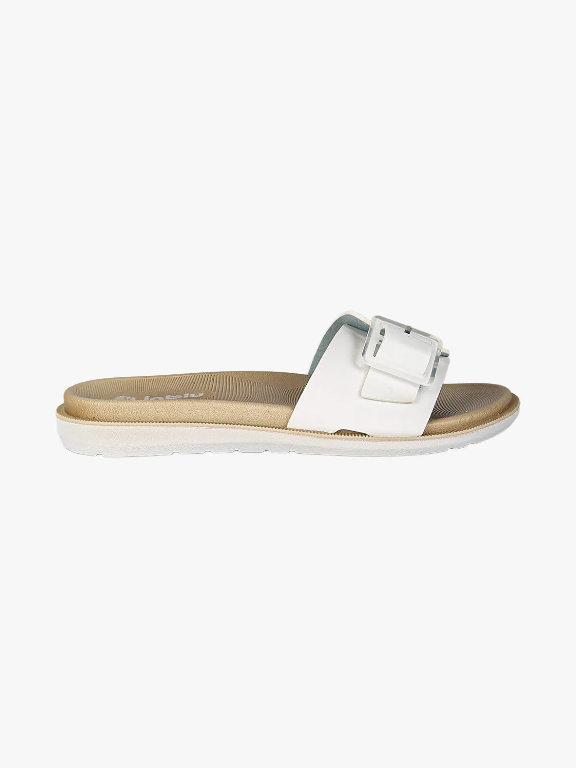 Inblu DUAL DENSITY Ciabatte donna con fibbia - bianco