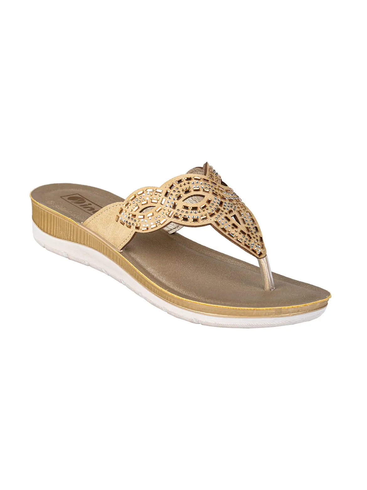 Inblu Infradito donna gioiello con zeppa