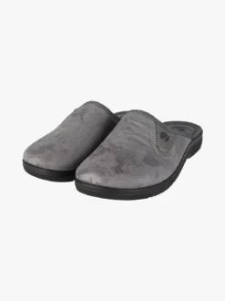 Inblu Pantofole da uomo in tessuto scamosciato con logo