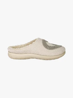 Inblu Pantofole donna con ecopelliccia e cuore - beige
