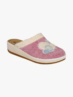 Inblu Pantofole donna invernali con zeppa - rosa
