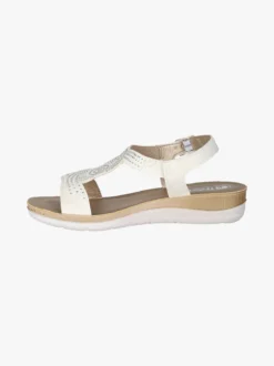 Inblu Sandali donna con brillantini e cinturino con fibbia - bianco
