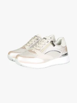 Inblu Sneakers brillantinata da donna con platform - perla