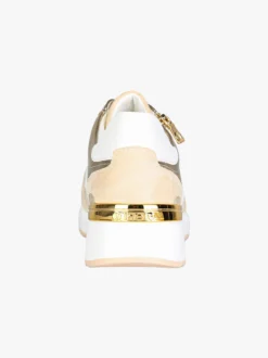 Inblu Sneakers brillantinata da donna con platform - sabbia