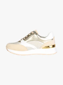 Inblu Sneakers brillantinata da donna con platform - sabbia