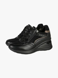 Inblu Sneakers donna con zeppa - nero