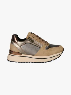 Inblu Sneakers donna stringate con platform e zip - marrone