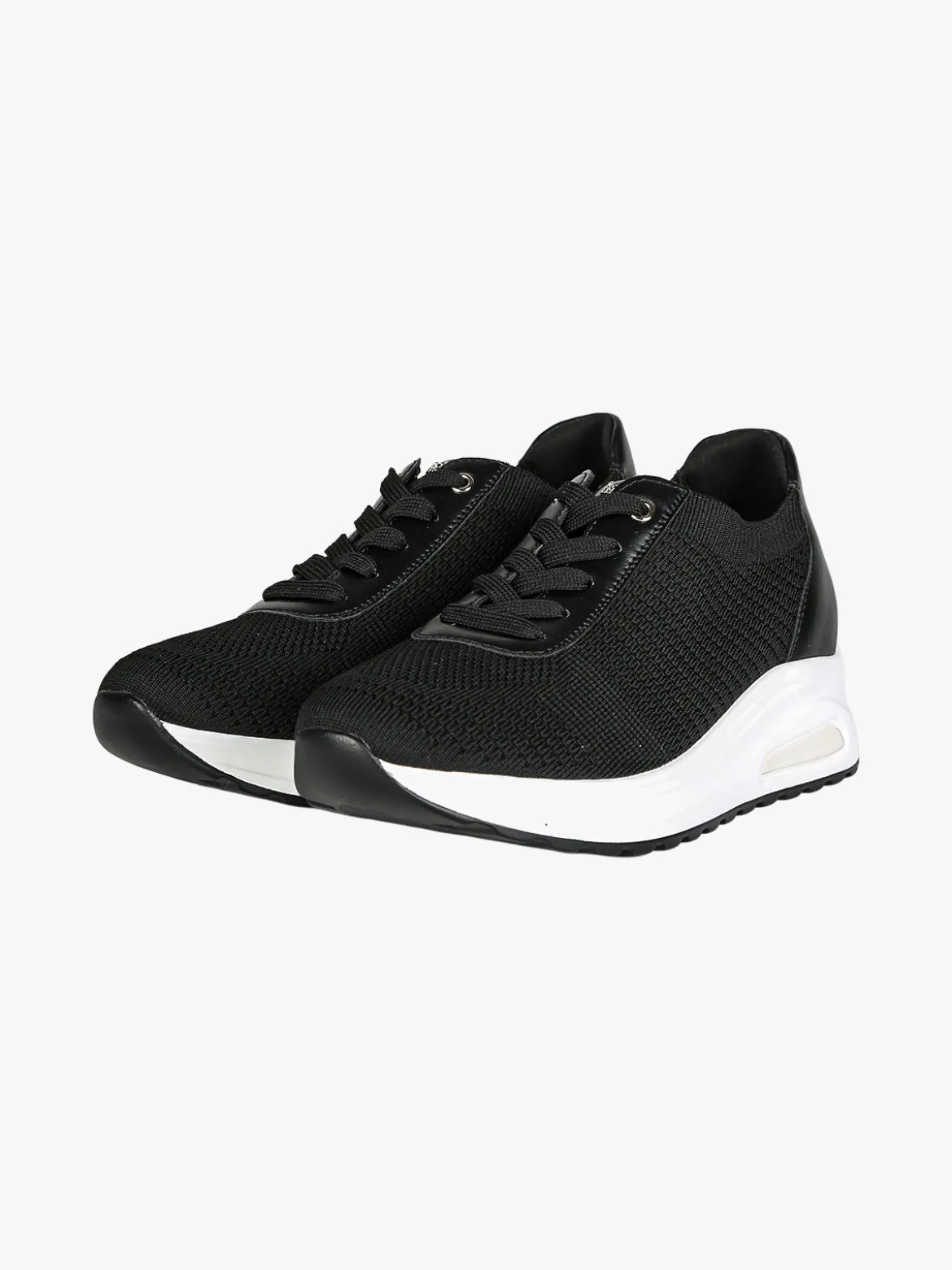 Inblu Sneakers sportive da donna in maglia con air - nero