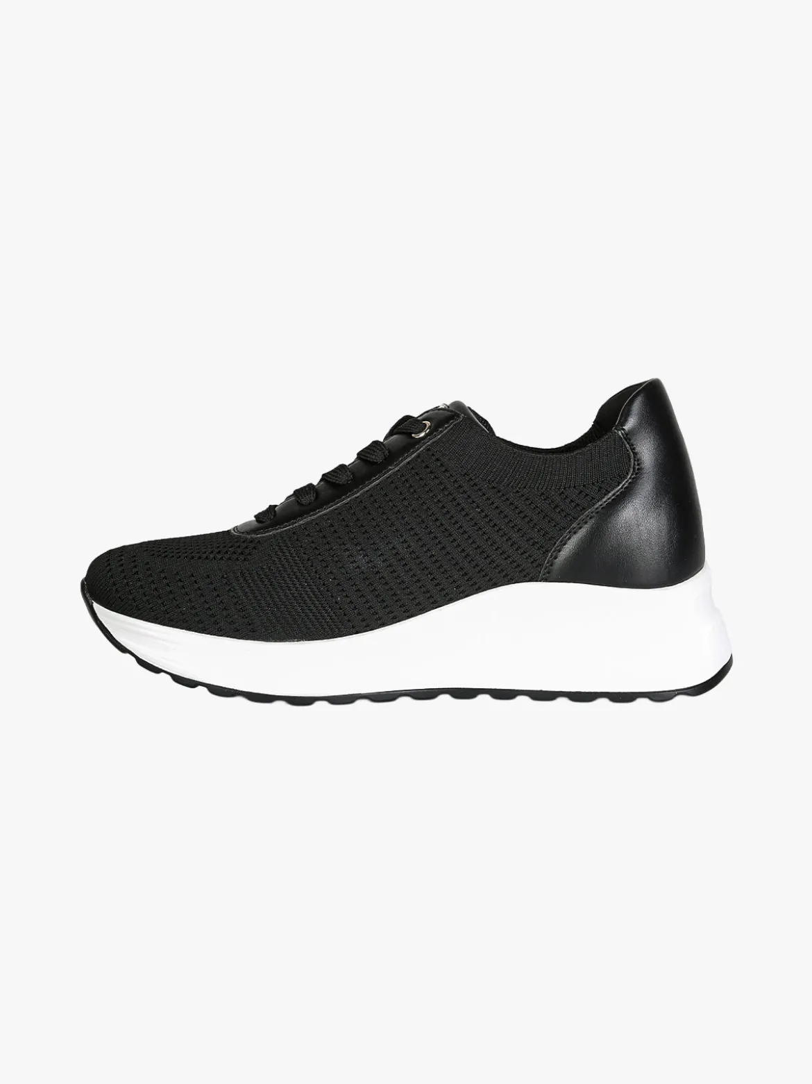 Inblu Sneakers sportive da donna in maglia con air - nero