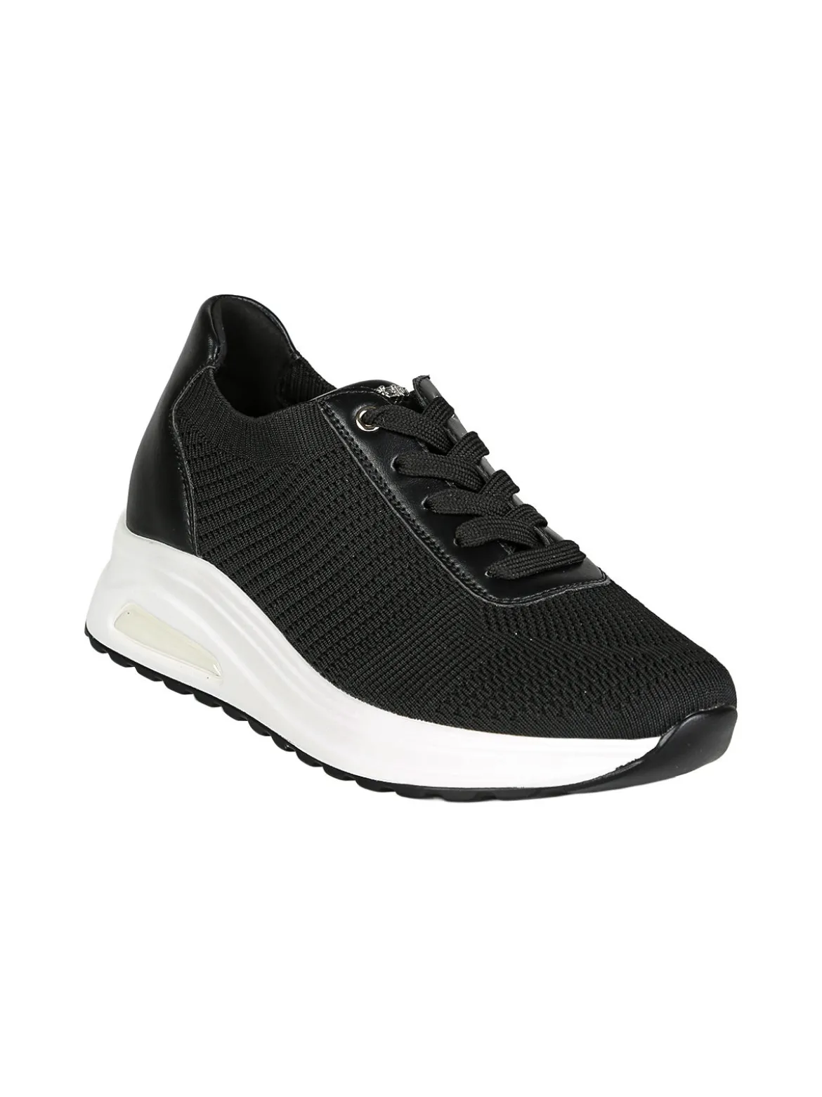 Inblu Sneakers sportive da donna in maglia con air - nero