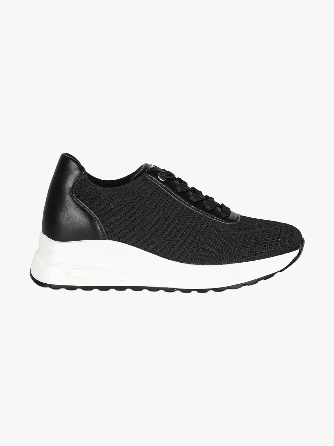 Inblu Sneakers sportive da donna in maglia con air - nero