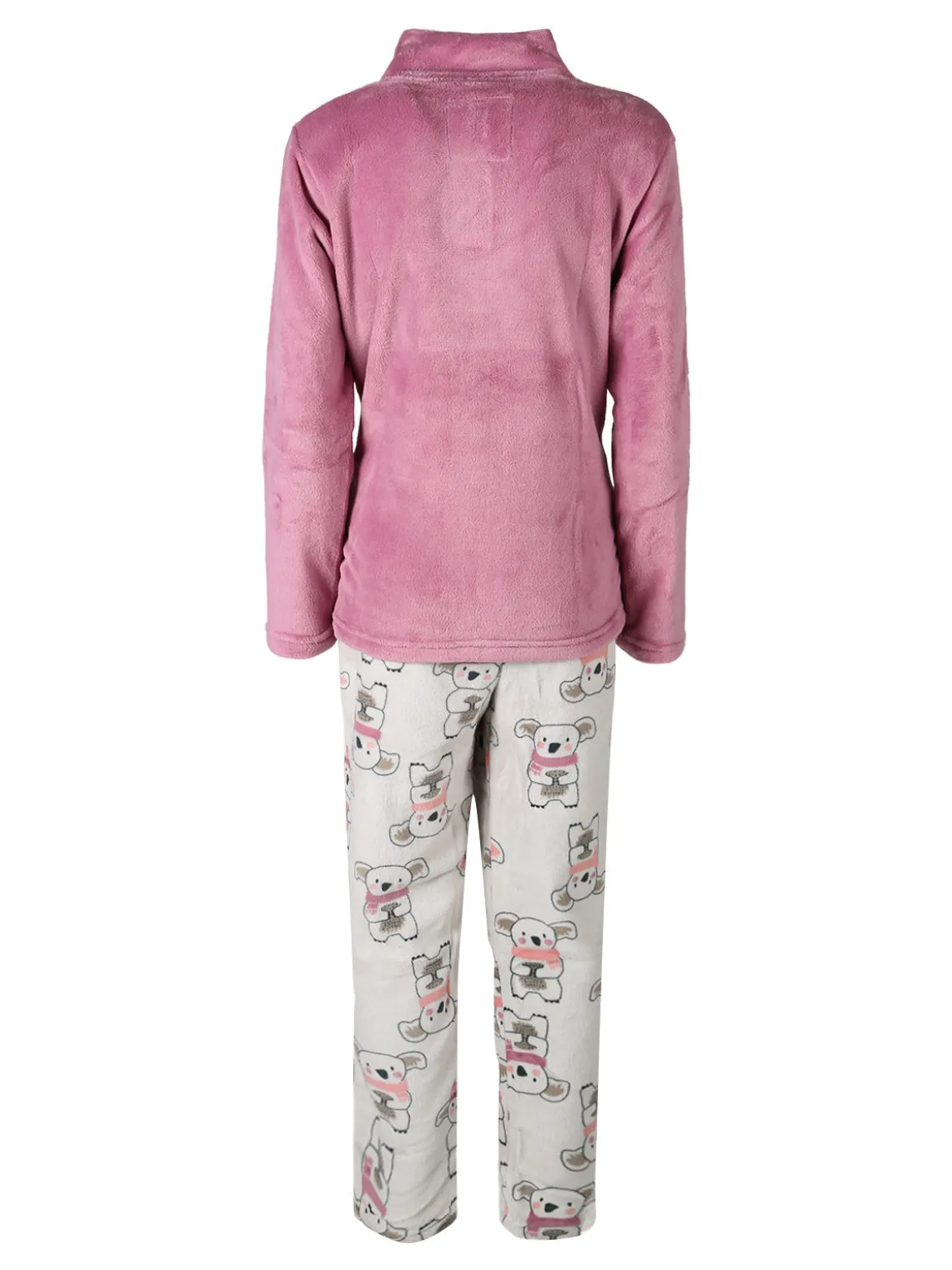 Infiore Pigiama donna koala in pile coral - rosa