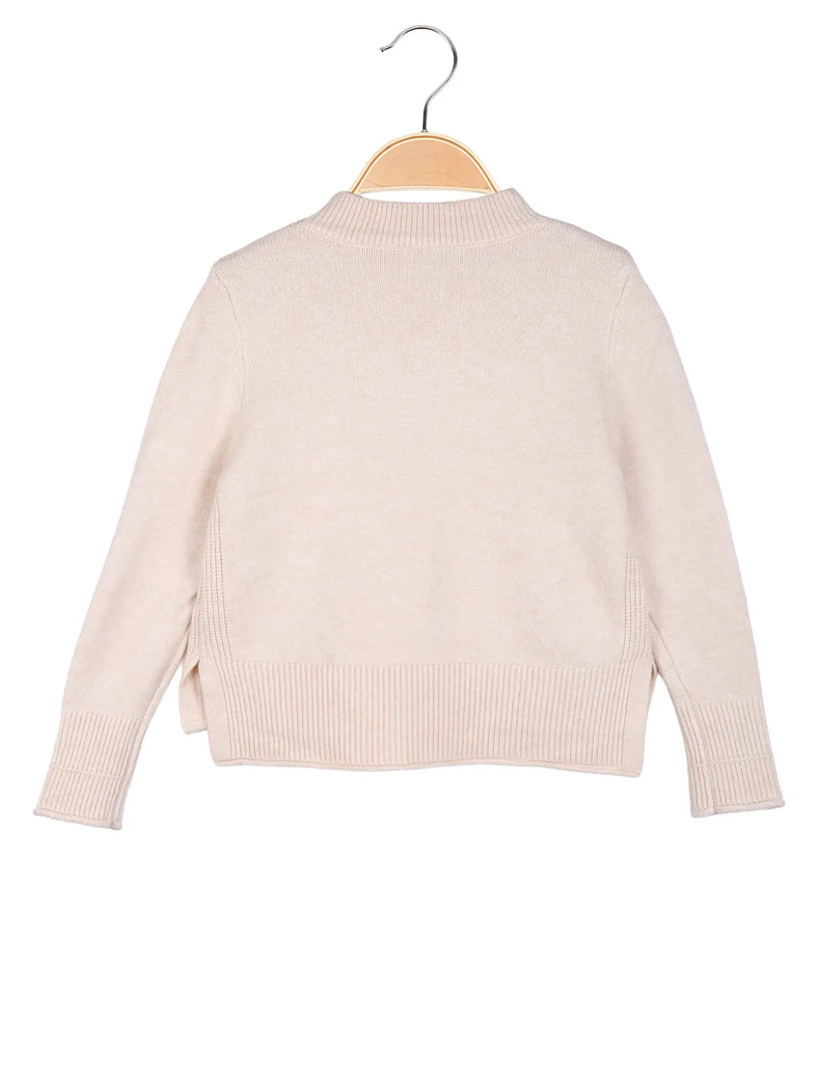 Injuly Maglione da bambina accollato - beige