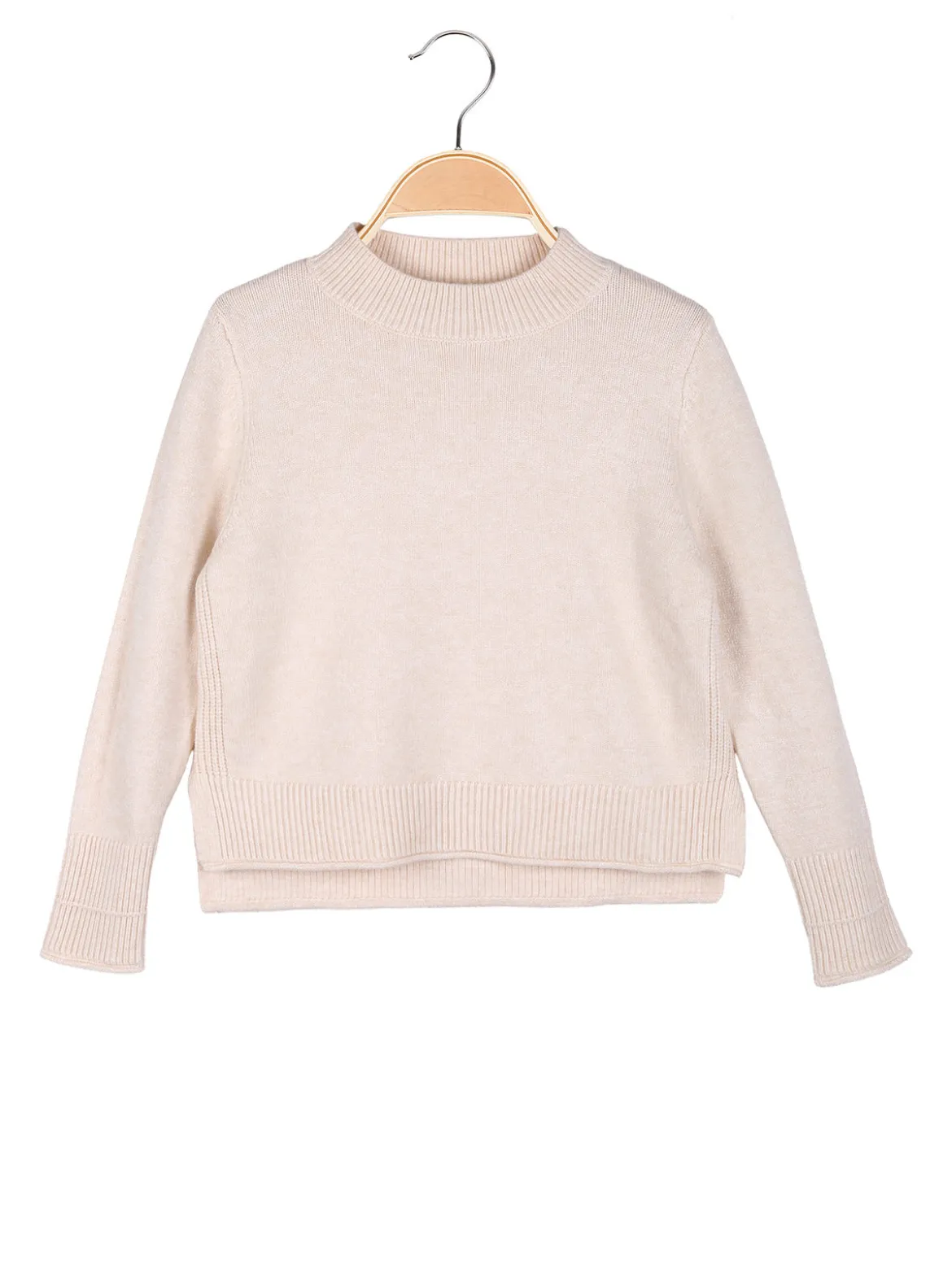 Injuly Maglione da bambina accollato - beige
