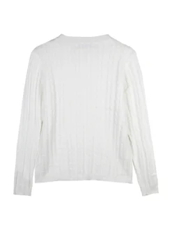 Injuly Maglione girocollo da bambina a trecce