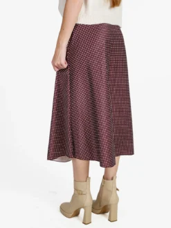 Insta Firenze Gonna midi donna a pois - bordeaux