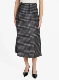 Insta Firenze Gonna midi donna a pois - nero