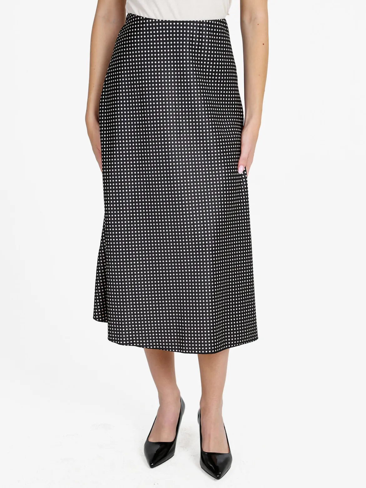 Insta Firenze Gonna midi donna a pois - nero