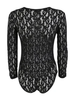Intimami Body donna a maniche lunghe in pizzo - nero