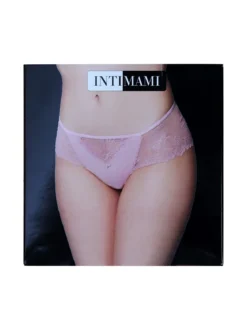Intimami Brasiliana donna con pizzo in cotone bielastico - rosa