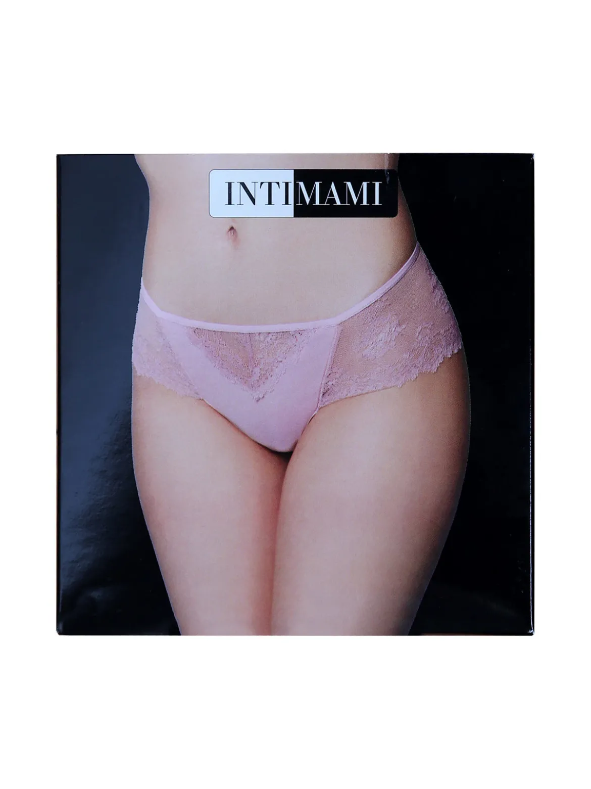 Intimami Brasiliana donna con pizzo in cotone bielastico - rosa