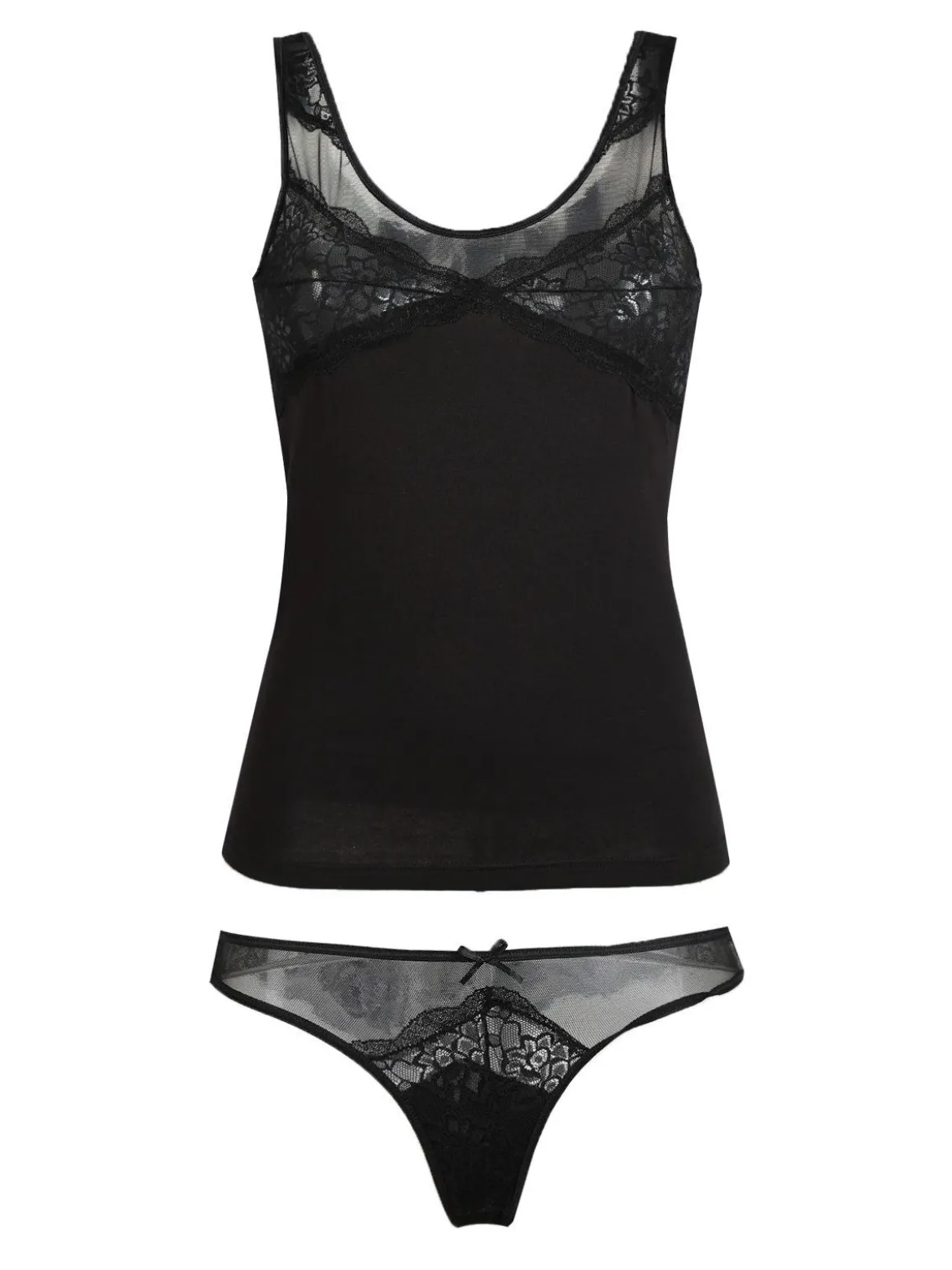Intimami Completo intimo Top con tulle + brasiliana