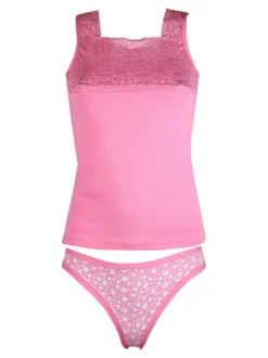 Intimami Coordinato intimo da donna in cotone con top e brasiliana