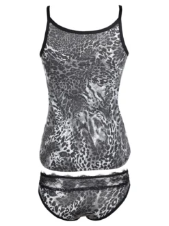 Intimami Coordinato intimo donna top e slip animalier