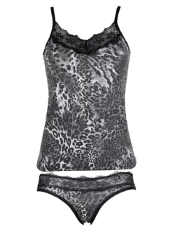 Intimami Coordinato intimo donna top e slip animalier