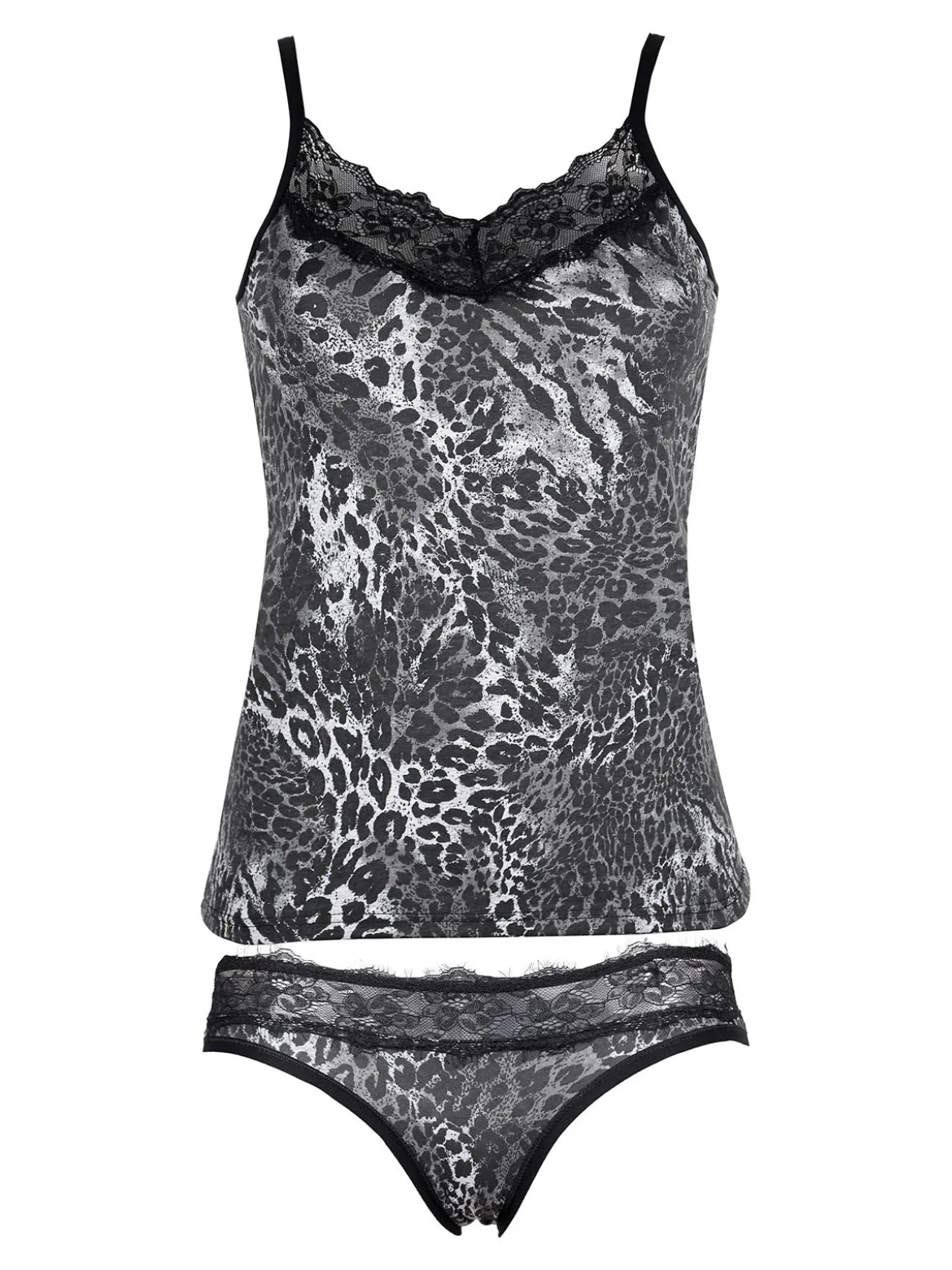 Intimami Coordinato intimo donna top e slip animalier