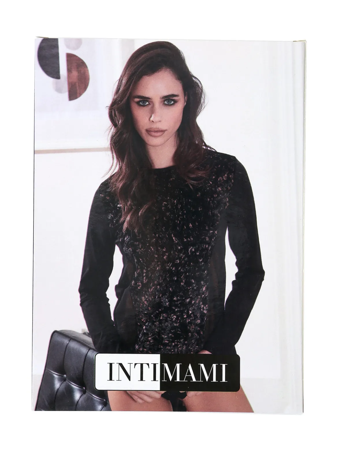 Intimami Maglia donna a maniche lunghe in ciniglia con inserti in tulle - grigio