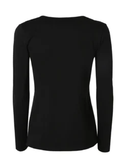 Intimami Maglia donna a maniche lunghe in ciniglia con inserti in tulle - grigio
