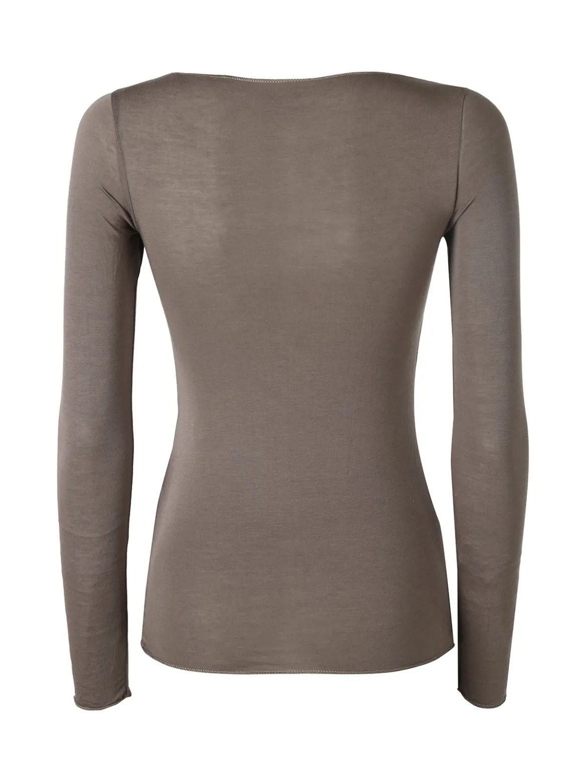 Intimami Maglia donna a maniche lunghe in misto lana con scollo a barca - grigio scuro