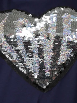 Intimami Pigiama lungo donna in cotone con paillettes