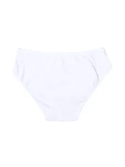 Intimami Slip donna in cotone bielastico con pizzo - bianco