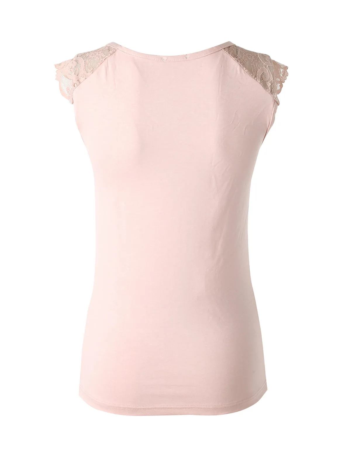 Intimami Top donna a spalla larga con scollo in pizzo - rosa