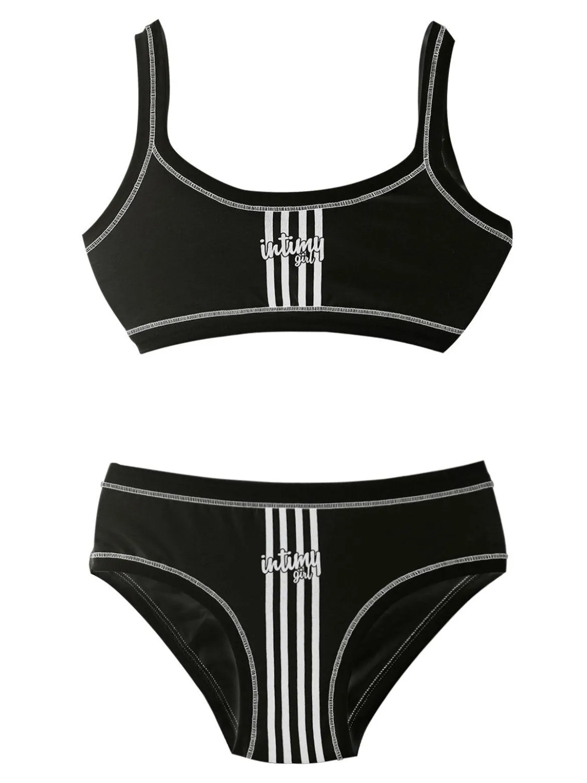 Intimy Girl Coordinato intimo bambina top+slip con stampa scritta