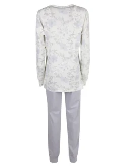 Irge Pigiama donna fiorato in cotone interlock - lilla