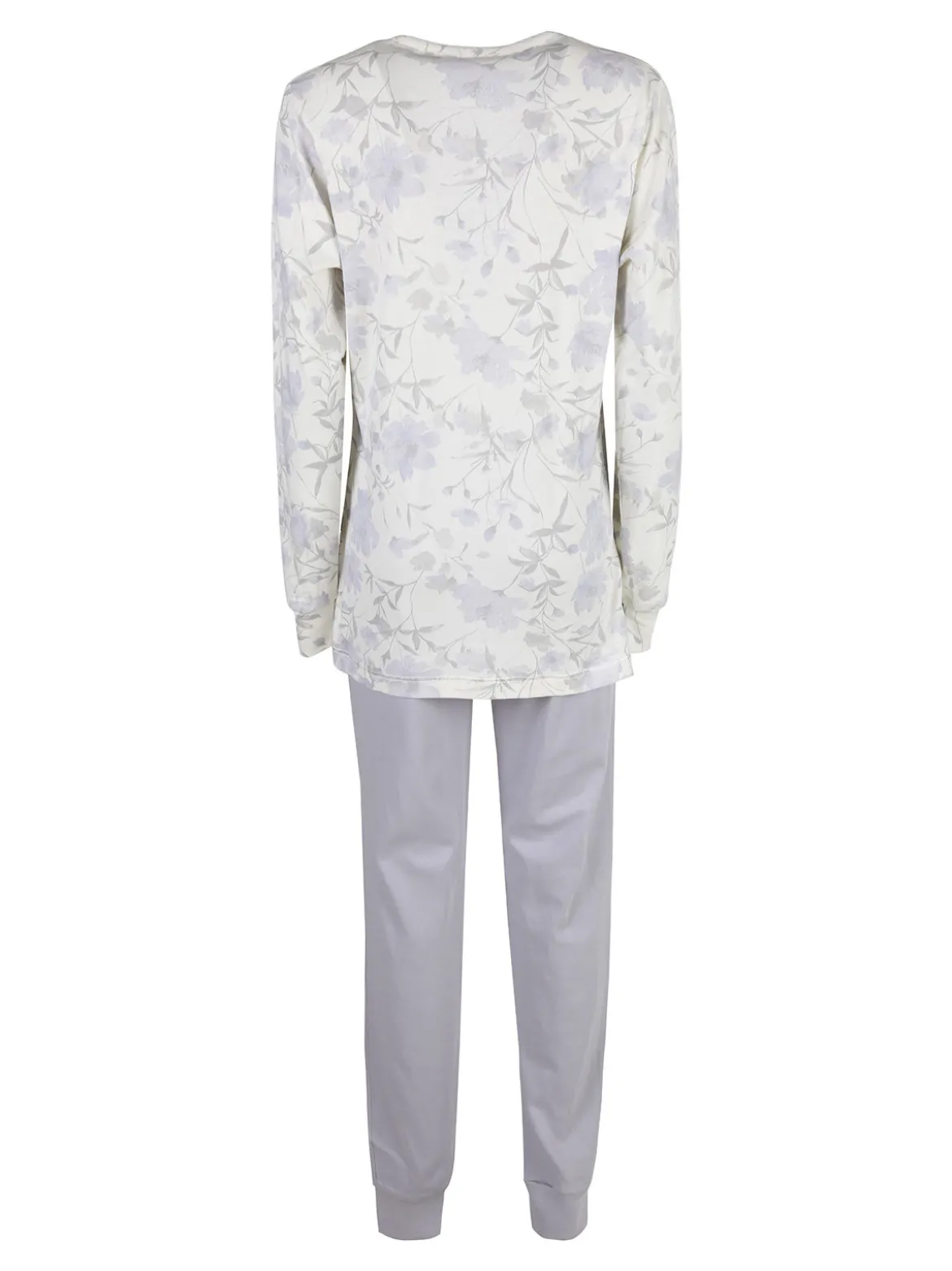 Irge Pigiama donna fiorato in cotone interlock - lilla