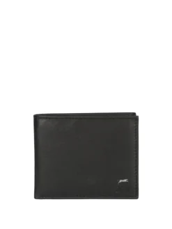 Jaguar Portafoglio da uomo in pelle con logo - nero