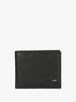 Jaguar Portafoglio da uomo in pelle con logo - nero