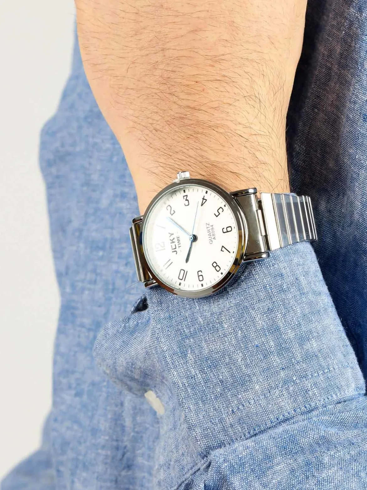 Jcky Orologio da polso uomo con cinturino elastico