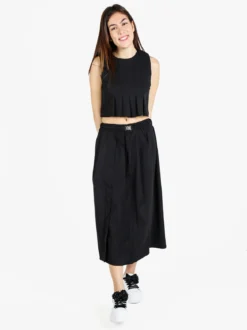 Jeans Louise Francoise Gonna donna midi a vita alta con cintura in vita