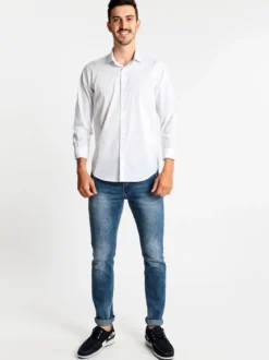 J.E. Mc Collum Camicia bianca a maniche lunghe classic fit