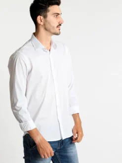 J.E. Mc Collum Camicia bianca a maniche lunghe classic fit